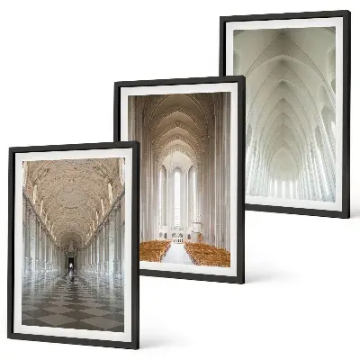 Set tablouri decorative cu interioarele clădirilor istorice