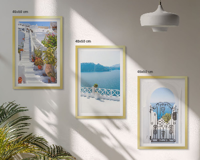 Set tablouri decorative Scări albe plante poartă mare