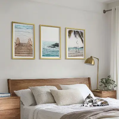 Set tablouri pentru dormitor scări pe plajă și leagăn mare
