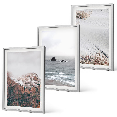 Set tablouri pentru dormitor Munți, nori, mare, nisip, natură