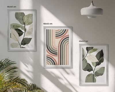 Set tablouri pentru dormitor Motive vegetale geometrice
