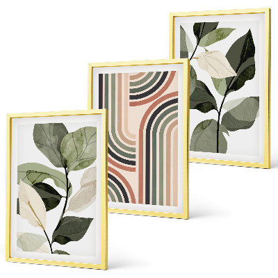 Set tablouri pentru dormitor Motive vegetale geometrice