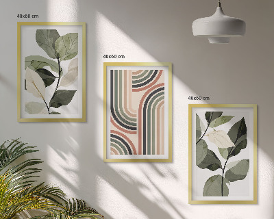 Set tablouri pentru dormitor Motive vegetale geometrice