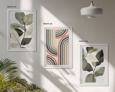 Set tablouri pentru dormitor Motive vegetale geometrice