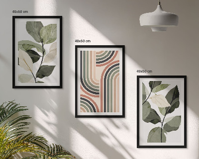 Set tablouri pentru dormitor Motive vegetale geometrice