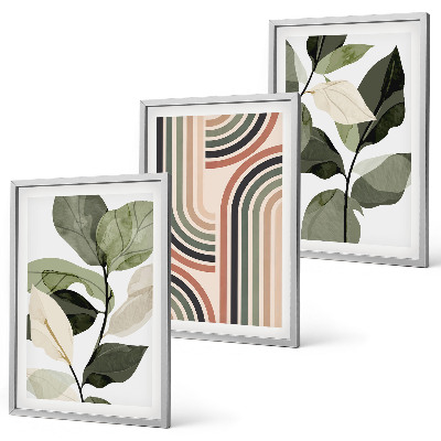 Set tablouri pentru dormitor Motive vegetale geometrice