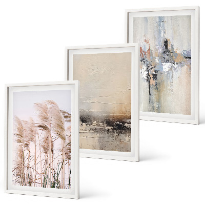 Set tablouri pentru dormitor Modele abstracte de vegetație