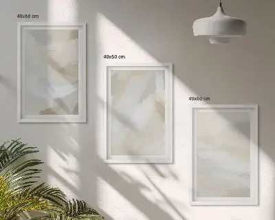 Set de tablouri pentru dormitor cu fundal abstract realizat prin tehnica pensulei
