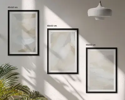 Set de tablouri pentru dormitor cu fundal abstract realizat prin tehnica pensulei