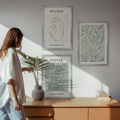 Set tablouri decorative Linii, modele vegetale, minimalism