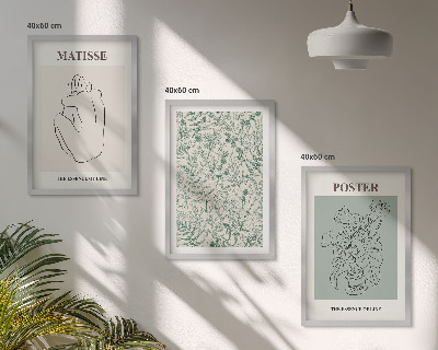 Set tablouri decorative Linii, modele vegetale, minimalism