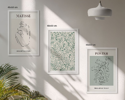 Set tablouri decorative Linii, modele vegetale, minimalism