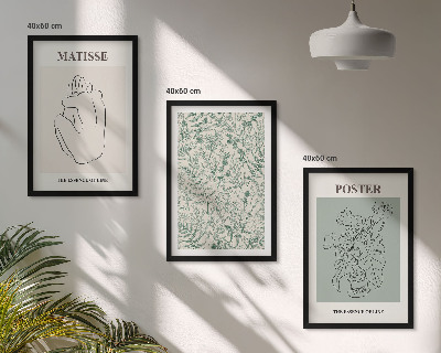 Set tablouri decorative Linii, modele vegetale, minimalism