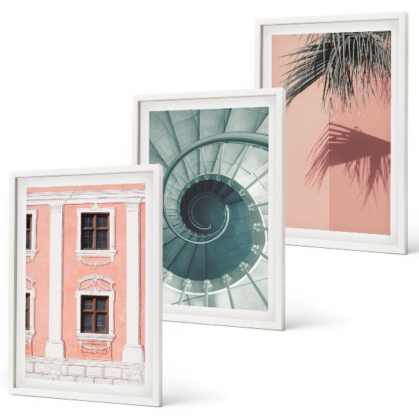 Set tablouri pentru dormitor Arhitectură spiralată pastelată