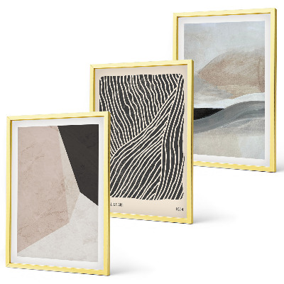 Set tablouri decorative Modele abstracte bej și gri
