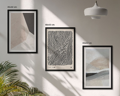 Set tablouri decorative Modele abstracte bej și gri