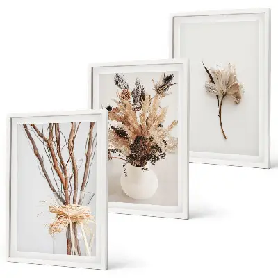 Set tablouri pentru dormitor cu model de flori și ramuri minimaliste