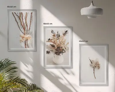 Set tablouri pentru dormitor cu model de flori și ramuri minimaliste