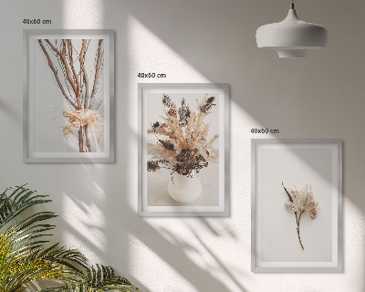 Set tablouri pentru dormitor Flori ramuri minimaliste