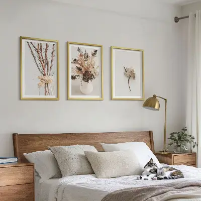 Set tablouri pentru dormitor cu model de flori și ramuri minimaliste