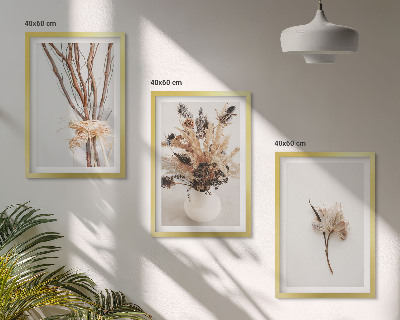 Set tablouri pentru dormitor Flori ramuri minimaliste