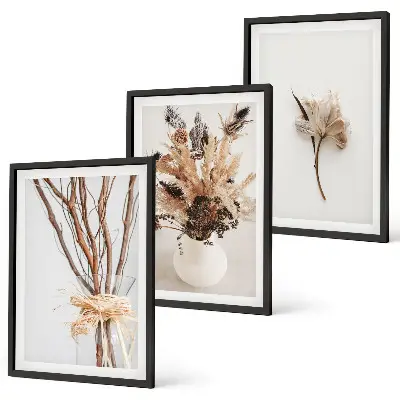 Set tablouri pentru dormitor cu model de flori și ramuri minimaliste