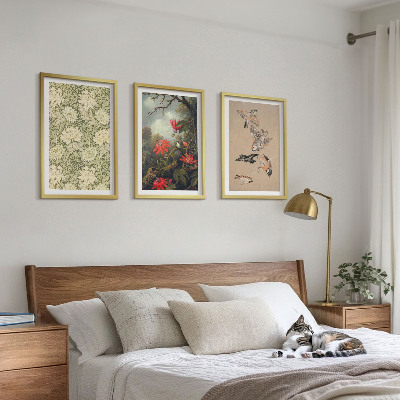 Set tablouri decorative Flori păsări natură