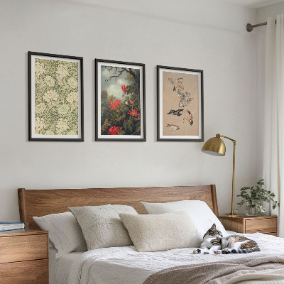 Set tablouri decorative Flori păsări natură