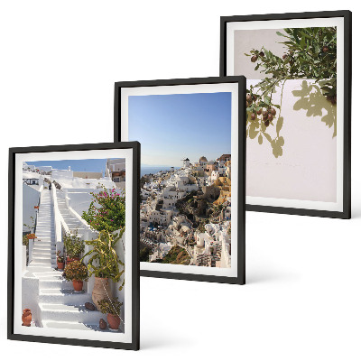 Set tablouri pentru dormitor Scări albe, vedere la Santorini