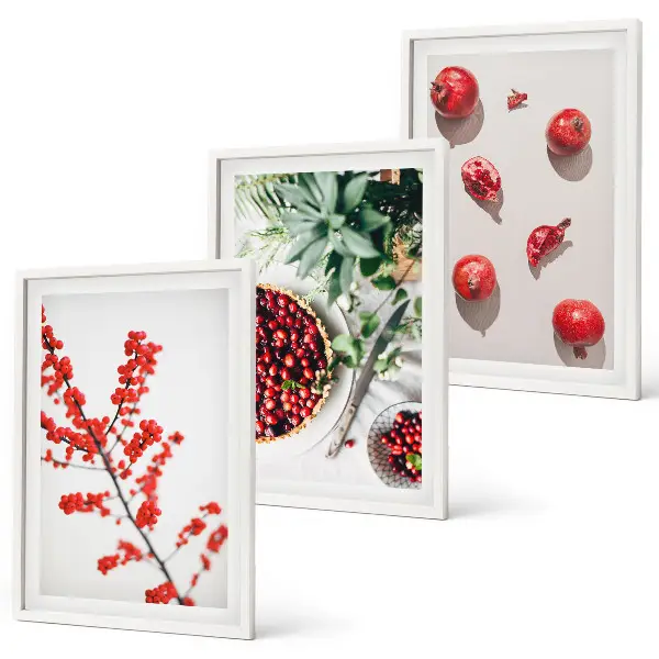 Set de tablouri decorative cu fructe de pădure minimaliste