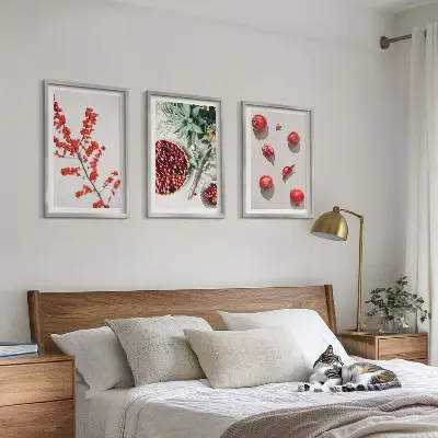 Set de tablouri decorative cu fructe de pădure minimaliste