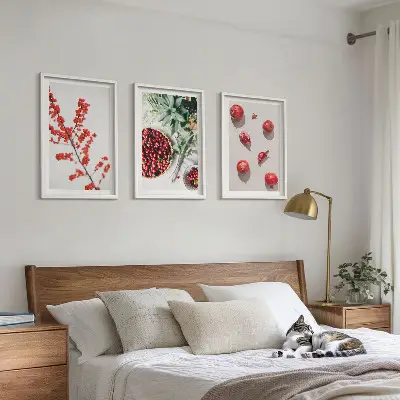 Set de tablouri decorative cu fructe de pădure minimaliste