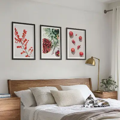 Set de tablouri decorative cu fructe de pădure minimaliste