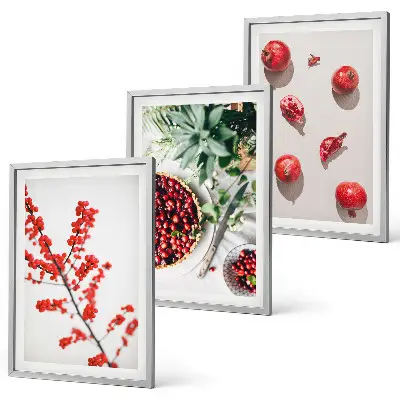 Set de tablouri decorative cu fructe de pădure minimaliste