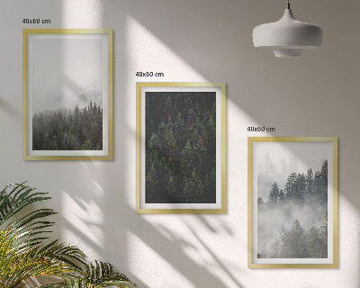 Set tablouri pentru dormitor Păduri verzi ceață natură