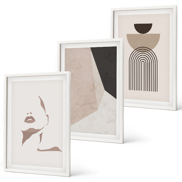 Set tablouri decorative Forme abstracte ale feței
