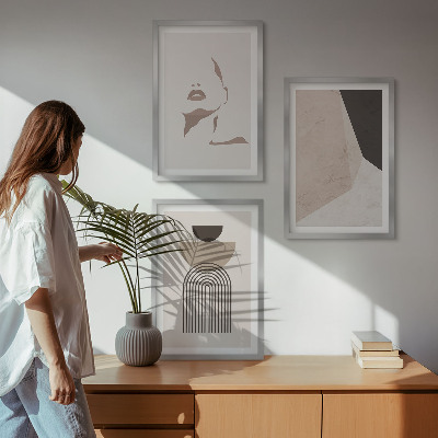 Set tablouri decorative Forme abstracte ale feței