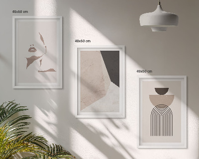 Set tablouri decorative Forme abstracte ale feței