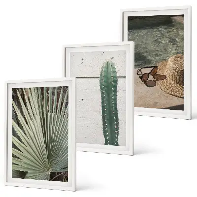 Set tablouri decorative cu tematică de accesorii pentru plante tropicale