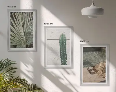 Set tablouri decorative cu tematică de accesorii pentru plante tropicale