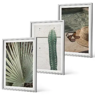 Set tablouri decorative cu tematică de accesorii pentru plante tropicale