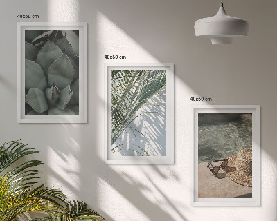 Set tablouri pentru dormitor Plante tropicale pentru vacanță