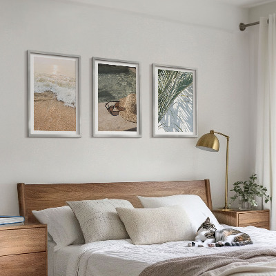 Set tablouri decorative Ochelari de soare cu pălărie de plajă cu apă