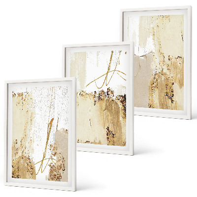 Set tablouri pentru dormitor Modele abstracte bej alb