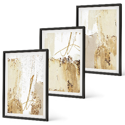 Set tablouri pentru dormitor Modele abstracte bej alb
