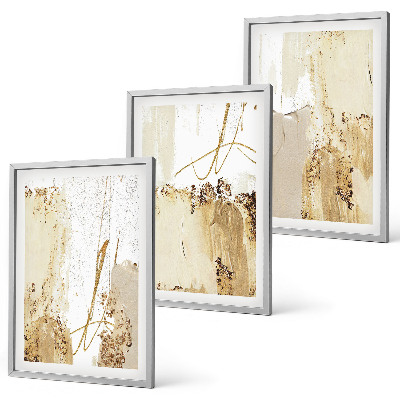Set tablouri pentru dormitor Modele abstracte bej alb