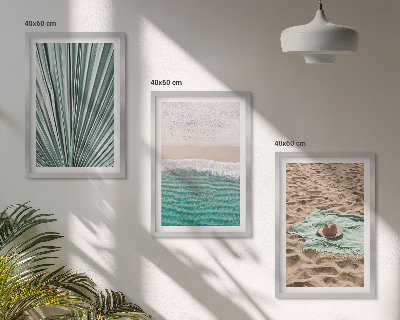 Set tablouri decorative Vederi de vacanță pe plajă și mare