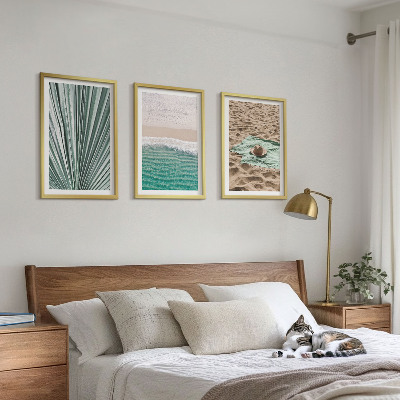 Set tablouri decorative Vederi de vacanță pe plajă și mare