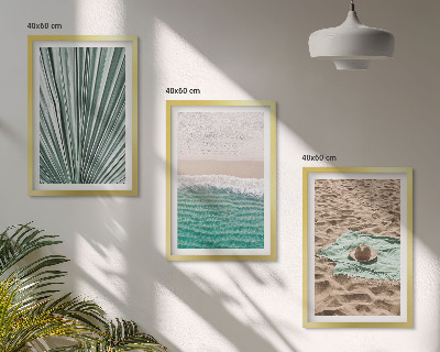 Set tablouri decorative Vederi de vacanță pe plajă și mare