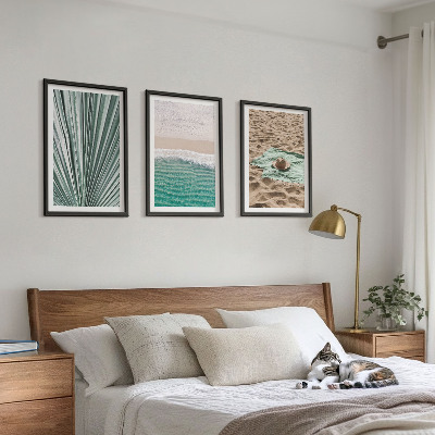 Set tablouri decorative Vederi de vacanță pe plajă și mare